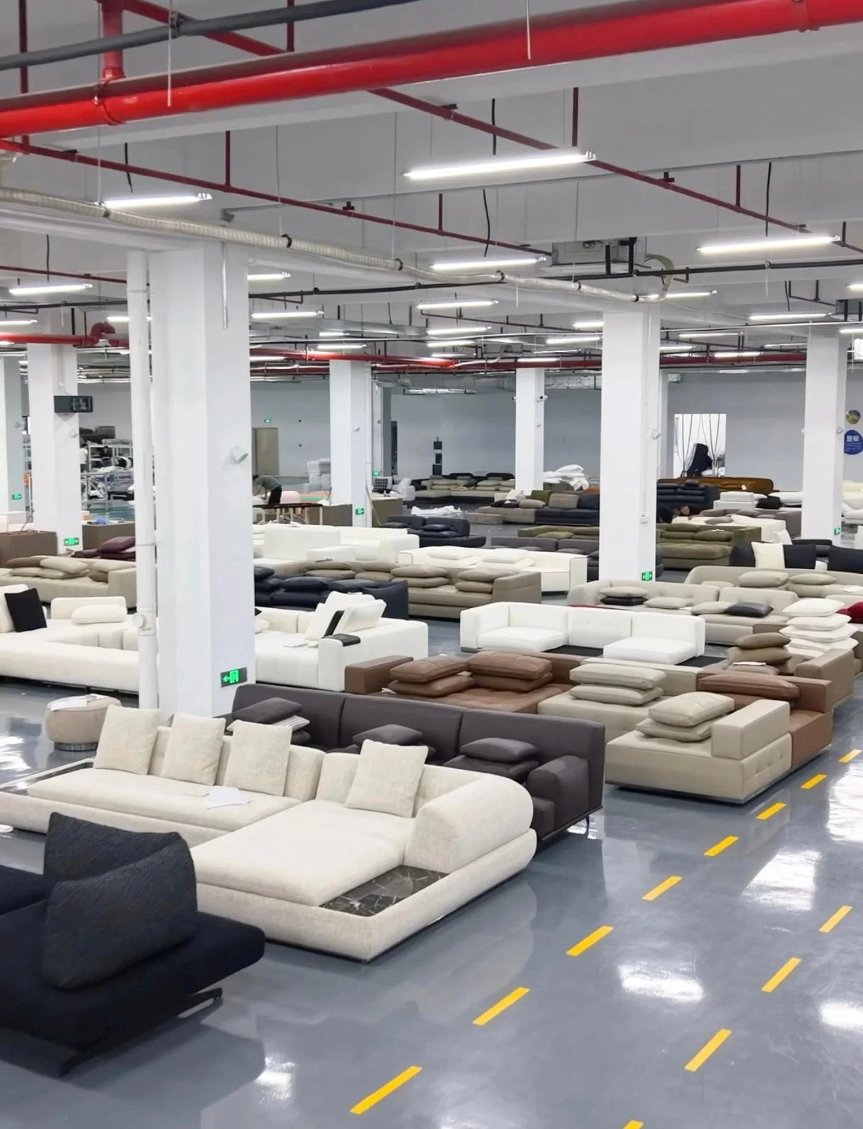 Custom furniture craftsmanship and quality check during production