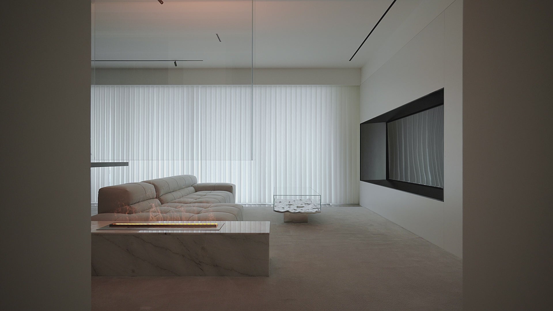 加载视频：Luxury Minimalist Interior Architecture | Black Marble Residential Design